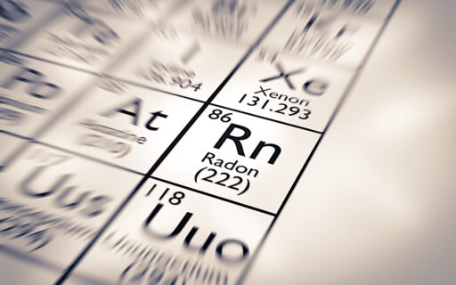Le radon dans le tableau périodique
